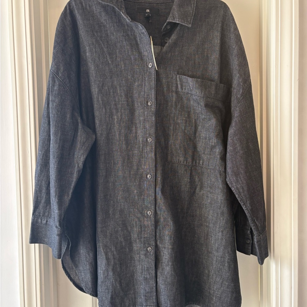 Banana Republic Charcoal Button-Up Shirt